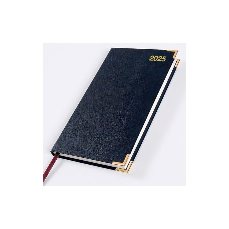 2025 Pocket Diary - Landscape - Blue - Leathertex -