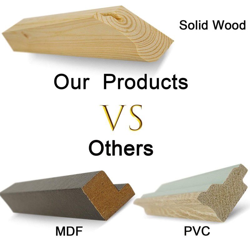 Picture Frames 5x7 White Nature Solid Wood 2 Pack for