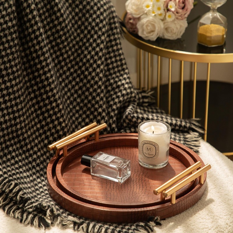 JUMBO HUMBLE Modern Decorative Serving Tray, Set of 2 Modern