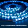 RGBZONE 25Pcs 4 Pin 10mm LED Connectors Gapless Solderless LED