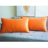 Lutanky Pack of 2 Velvet Cushion Covers Orange Decorative Rectangle