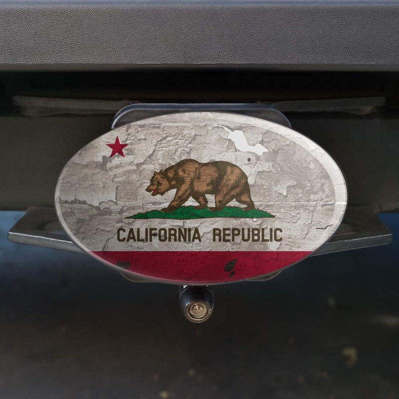GRAPHICS & MORE Rustic Distressed California State Flag Oval Tow