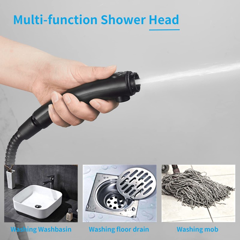 KAIYING Drill-Free High Pressure Handheld Shower Head with ON/OFF Pause