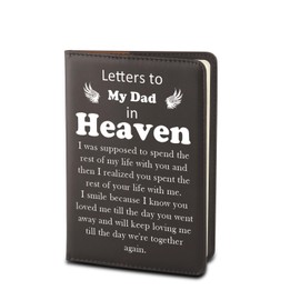 PLITI Dad Memorial Gift For Loss Of Father Letters To My Dad in Heaven Sympathy Journal Notebook For Son Daughter (Dad In Heaven JNblCA)