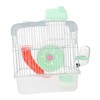 GANAZONO Double Layer Hamster Cage Transparent for Small Animals Hideout