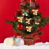 Moños Navideños Mini con Cascabeles 20 Piezas, 4 Estilos Tela