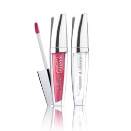 Deborah Milano Set Makeup Super Gloss Lip Gloss, N.04 Pearly Cherry and N.01 Transparent, Volumising and Shiny Lip Gloss with Hyaluronic Acid, Gives Soft, Smooth and Hydrated Lips