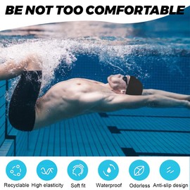 Comfortable Fabric Swimming Cap, Soft Unisex Swimming Cap, Flexible Cap for Girls, Long Hair, Men, Children, Boys, Lightweight Swimming Cap, Set of 2