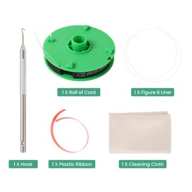 UCanSee Semi-Rimless Glasses Repair Kit - Includes a Hook for Lens Installation and a Roll of Nylon Line for Lens Securing (Line Diameter 0.55mm, Length 65.6FT)