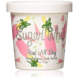 Primal Elements Sugar Scrub, Exfoliating Sugar Whip, Body Cleanser & Moisturizer, Rose All Day, 10 oz Package
