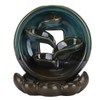 Backflow Incense Burner Waterfall Lotus Base Ceramic Holder Aromatherapy Ornament