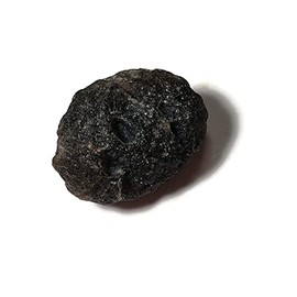 Top-Rock-Shop 1pc Agni Manitite 25mm Pearl of The Divine Fire Rare Pseudo Tektite AA-Grade Translucent Natural Healing Crystal Gemstone Specimen from Indonesia, Black, Grey, White,