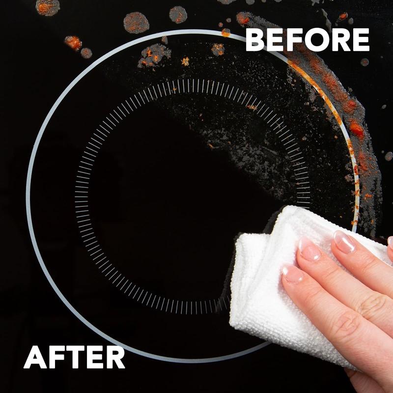 Weiman Daily Cooktop Cleaner with Microfiber Cloth Included for Glass