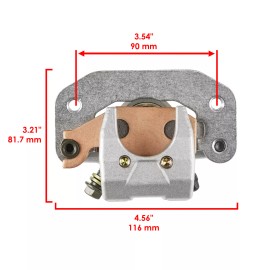 Caltric Rear Brake Caliper W/ Pads For Yamaha 1S3-2580V-12-0
