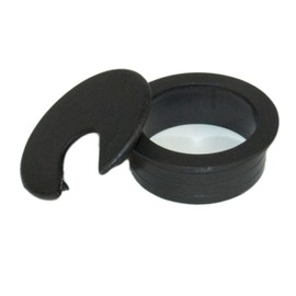 MyCableMart 1 3/4" Cut-Hole Size Black Round Wire Management Grommet with Removable Lid