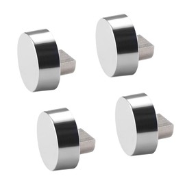 uxcell Mirror Clips - Zinc Alloy Glass Clips Clamps Holder Round Shape for 6-7mm Thick Mirror, 4 Pcs