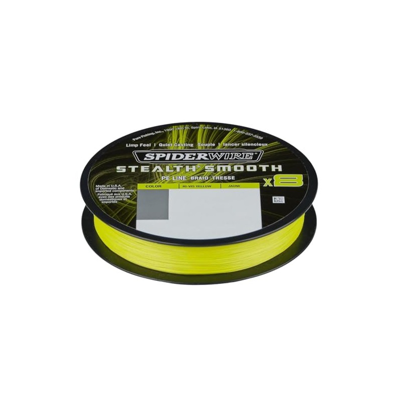SPIDERWIRE Stealth Smooth 8 Braided Line 300m Hi-Vis Yellow 0.15mm/16.5kg