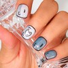 Sethexy Short Square Artificial Nail Painted Cute Funny Handmade False