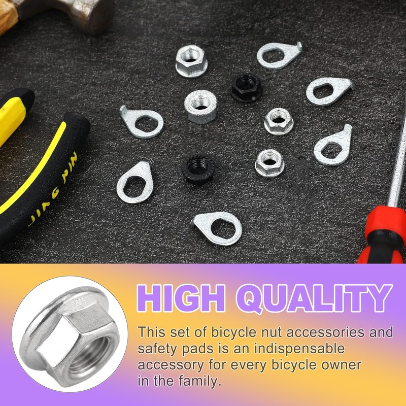 ZeriLion 24 PCS Bike Axle Nut and Washer Kit -