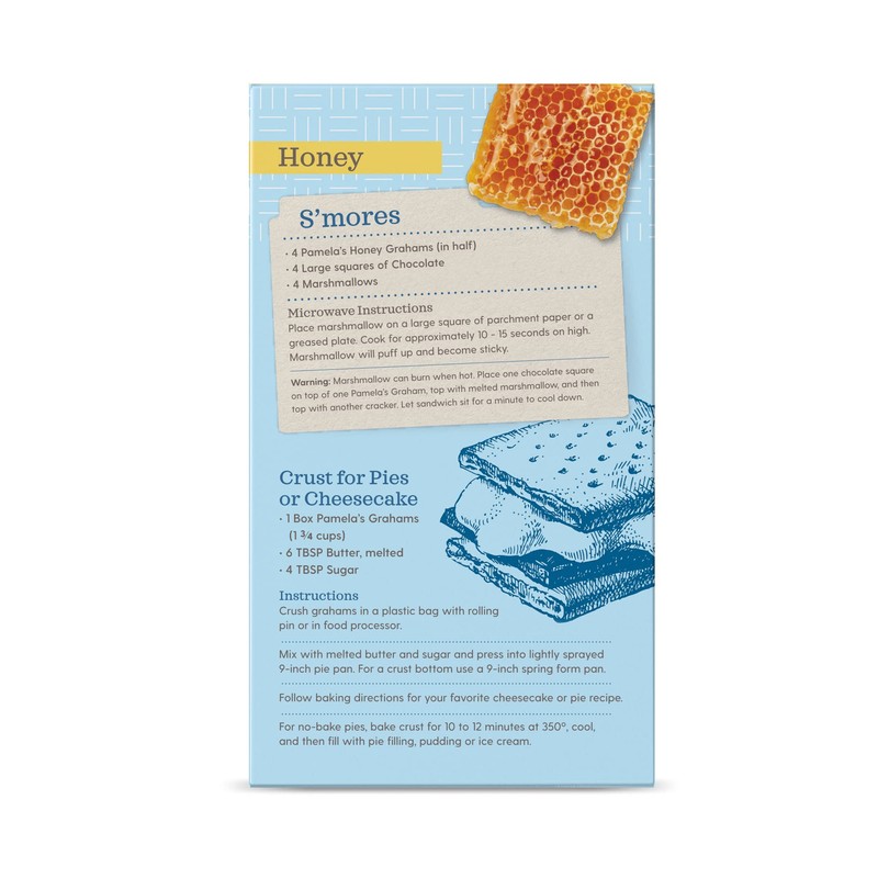 Pamela's Gluten Free Graham Crackers, Honey, Pie Crust, S'mores &