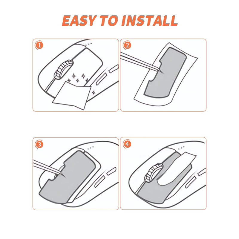 Mouse Grip Tape Compatible with Fnatic x Lamzu THORN, Anti-slip