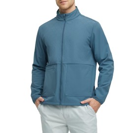 Rouen Softshell Jacket Men Fleece Lined Full Zip Casual Warm Windbreaker Spring Fall Golf Mens Winter Jacket Coats