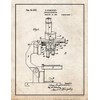Binocular Microscope Patent Print Old Look with Border (24" x