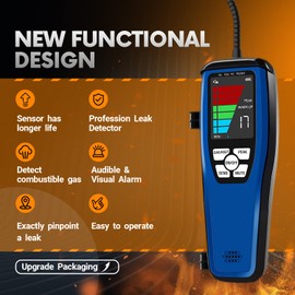 Wale&Morn LD600 Gas Leak Detector,Natural Gas Leak Detector,Combustible Gas Detector with 16-Inch Gooseneck,3000mAh Rechargeable Battery