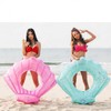 Adult Thick Inflatable Seashell Water Hammock Blue Tube / 100x110cm 2ea