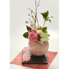 Sweet November 5D Birthday Present for Women, Popular, Cute Japanese Floral Arrangement, Hanarin Series, Comomo (Black Base, with Valance), Preserved Flower, Gift for Her