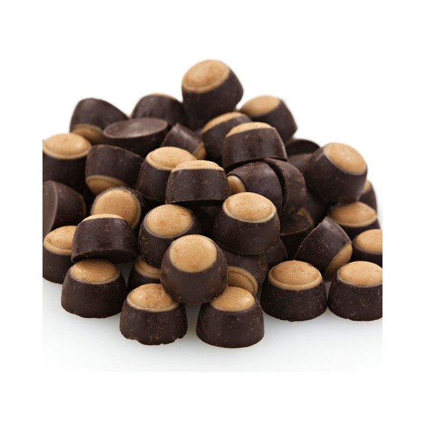 Beulah's Mini Dark Chocolate Peanut Butter Buckeyes, 1 Pound Package,