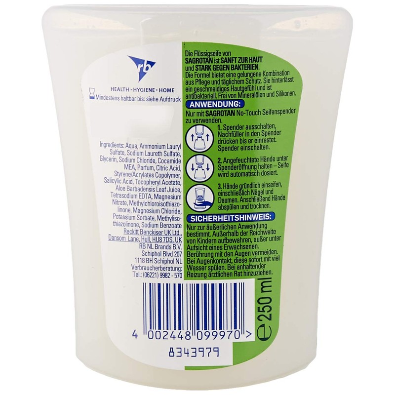 Sagrotan No-Touch Refill Aloe Vera Liquid Hand Soap 250 ml