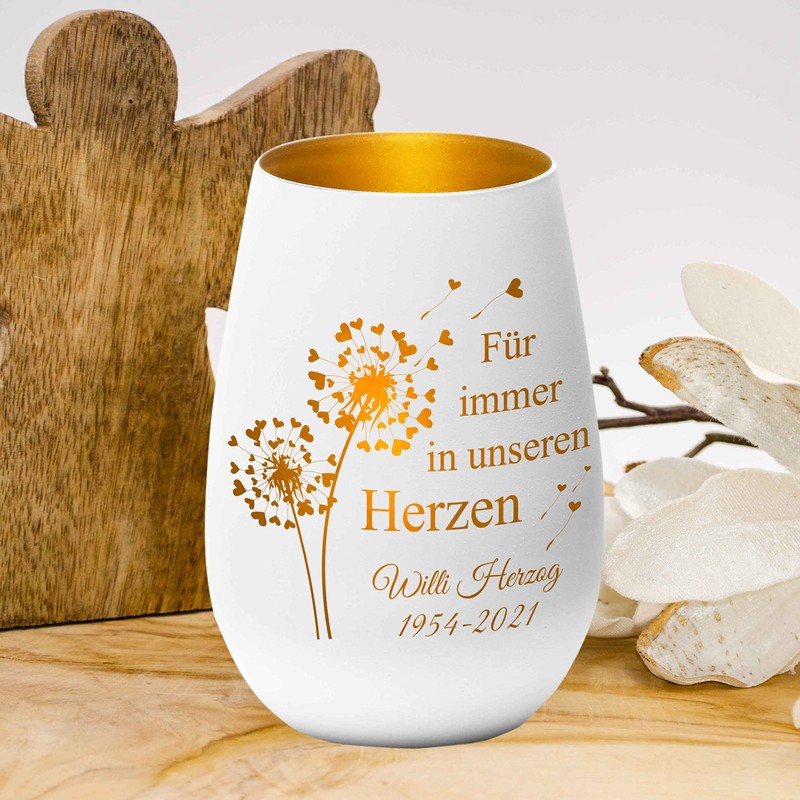 Mourning Light – Forever in Our Hearts – White/Gold –