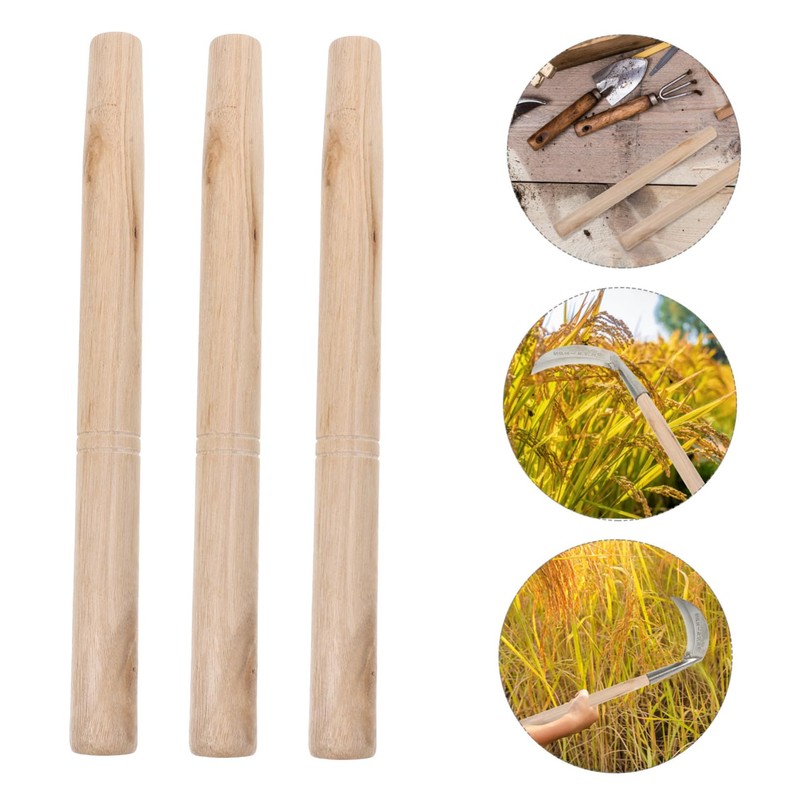 MERRYHAPY 6-Piece Hardwood Handles Replacement for Wooden Hoe Shovel Axe