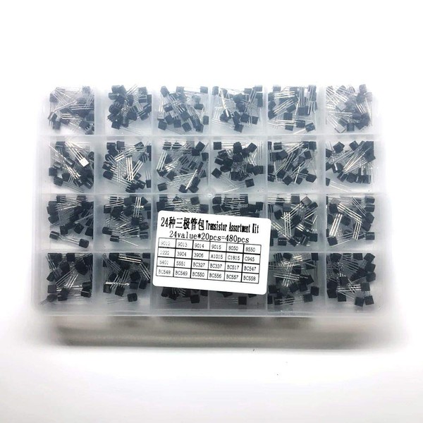 zmart 24 Kinds Transistor Set, 20 Pieces Each BC327, BC337,
