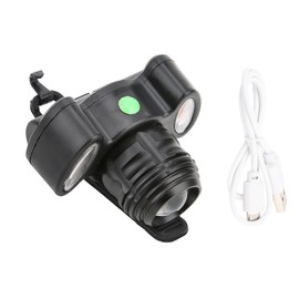 Night Cycling High Brightness Bike USB Charging Front Light Lamp Flashlight for Mountain Bicycle Black