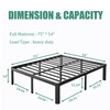 LAKKURI 14 Inch High Full Size Bed Frame No Box