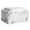 MAKEY'S White Classic Cultured Marble Cremation Urn for Human Ashes