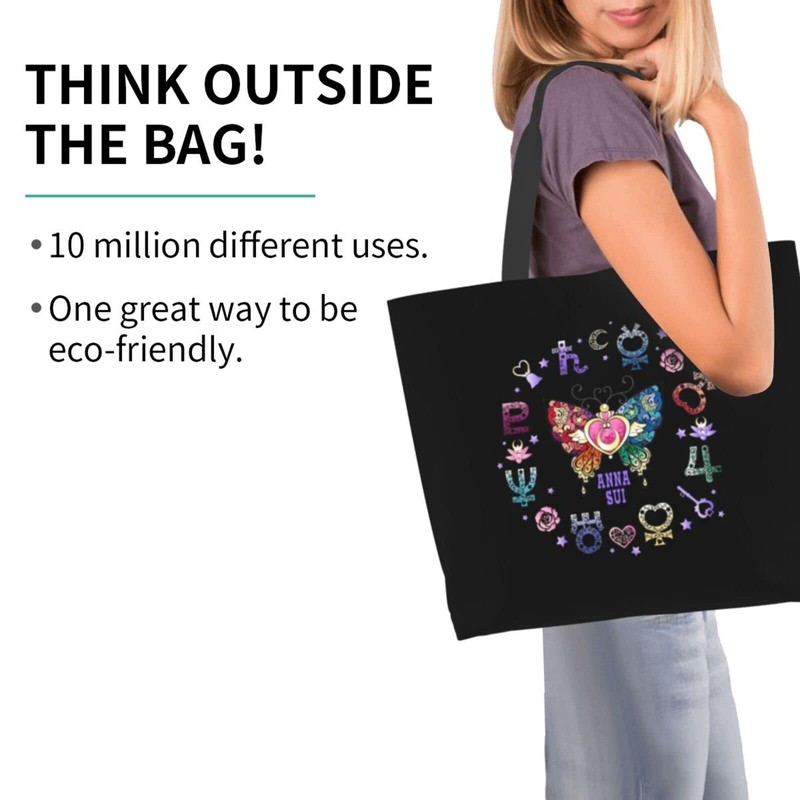 [MINIER] Sailor Moon Eco Bag, Women's Tote Bag, Shoulder Bag,
