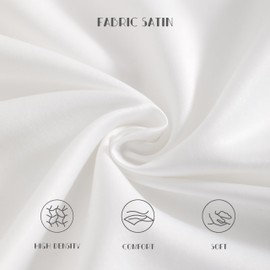 NTBAY Zippered Silk Satin Toddler Pillowcases - 2 Pack Hidden Zipper 13x18 Pillowcases - Luxury and Silky Baby Travel Pillow Covers, White