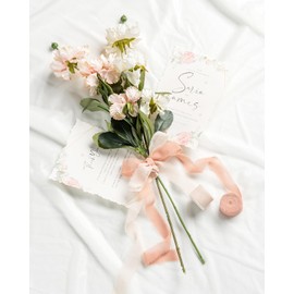 MORSUNBELA Green Gift Ribbon, Eucalyptus Green, Chiffon Ribbon, Wedding, Decorative Ribbon Wide, 25 mm x 6.4 m, Fabric Gift Ribbons