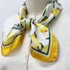 allydrew Satin Neckerchief Square Scarf 26.5 x 26.5 Inches, Lemons