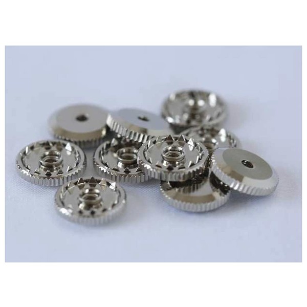 Set of 10 Silver Rotary Screw Badge Lapel Pin School