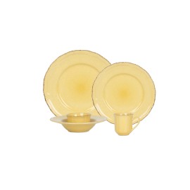 Yellow Color Stoneware Dinnerware Ceramic Dishes Plates Sets Wholesale Classic Europe Design Restaurants Hotel Crockerycolor: yellow20