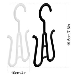 Thyonta 4PCS Multi-Functional Sports and Drying Hooks Wet and Dry Thicker and Thickened Plastic Double-Head Hooks Suitable for Shoe Racks Coat Hangers