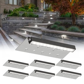 HIBOITEC Retaining Wall Lights Low Voltage Hardscape Lighting 7 Inch LED IP67 Waterproof for Outdoor Patio Pathway Stairs Landscape Steps AC/DC 12-24V 4000K 6 Pack