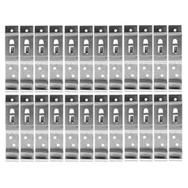 BITS4REASONS 24 X (12 PAIR) TRAILER NUMBER PLATE HOLDERS CLIPS LICENSE PLATE BRACKETS STAINLESS SPRING LOADED STEEL - STANDARD UK SIZE PLATE 11CM (110MM) DEPTH - BULK VALUE PACK