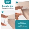 16PCS Table Cloth Clip For 20-35MM Tables, Clear Plastic Tablecloth