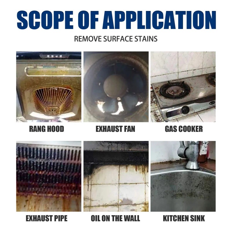 Tabletas Efervescentes Limpiadoras De Aceite De Cocina G Par