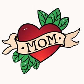 Rose Tattoo 6 Sheets Temporary Tattoos Tattoo Heart Mom Temporary tattoo Neck Arm Chest for Women Girls Men